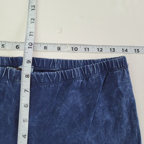 Chatoyant Bell Bottom Pants Womens M Blue Stretch Thermal Boho Mineral Wash USA - Picture 8 of 10